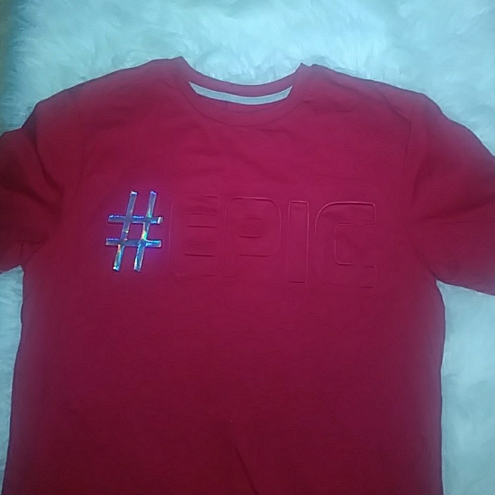 #EPIC T-Shirt /Red shirt with puffy letters and sh